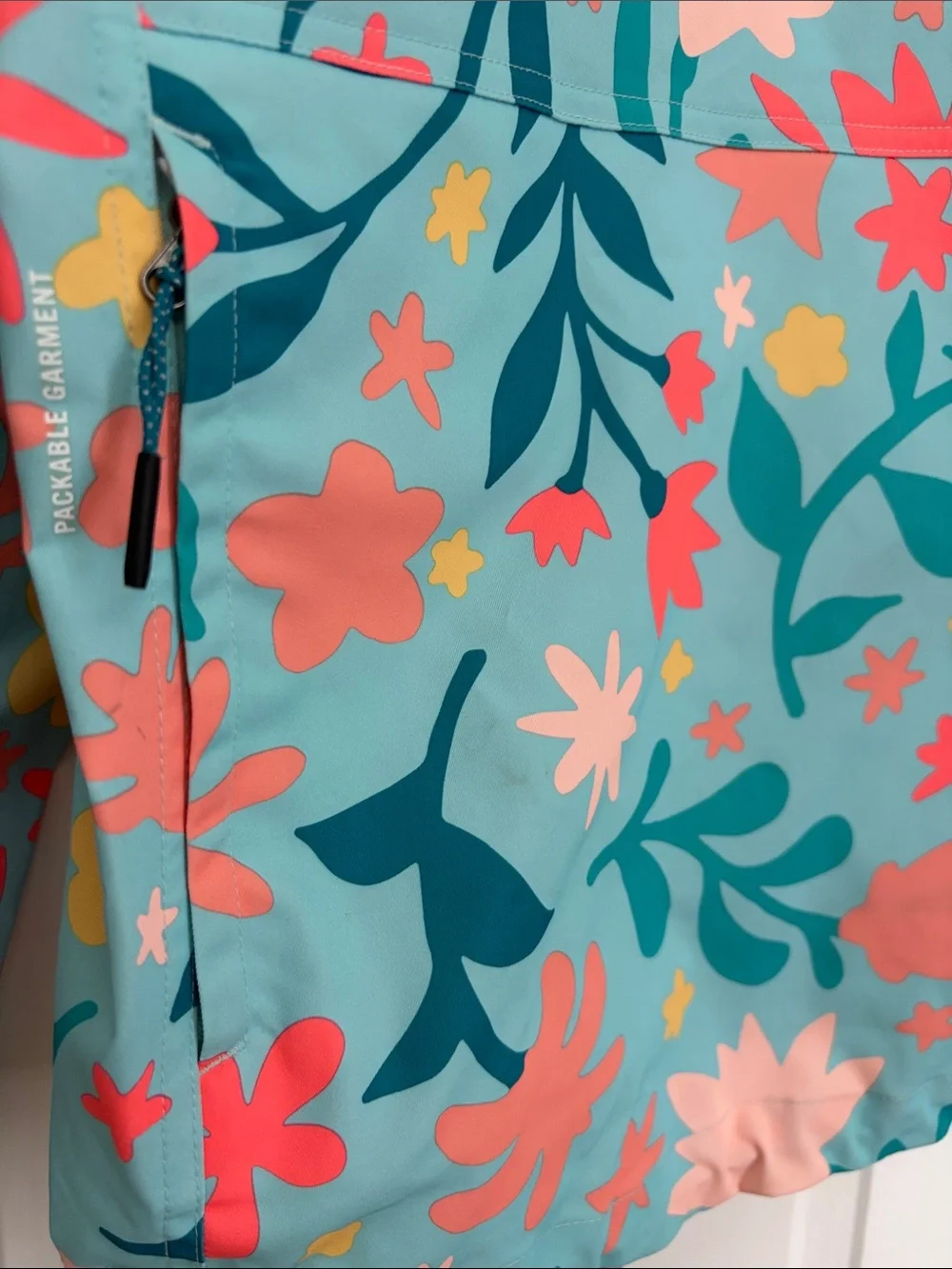 Nike Repel Women's Floral Printed Golf Anorak Jacket Packable Loose Fit XL